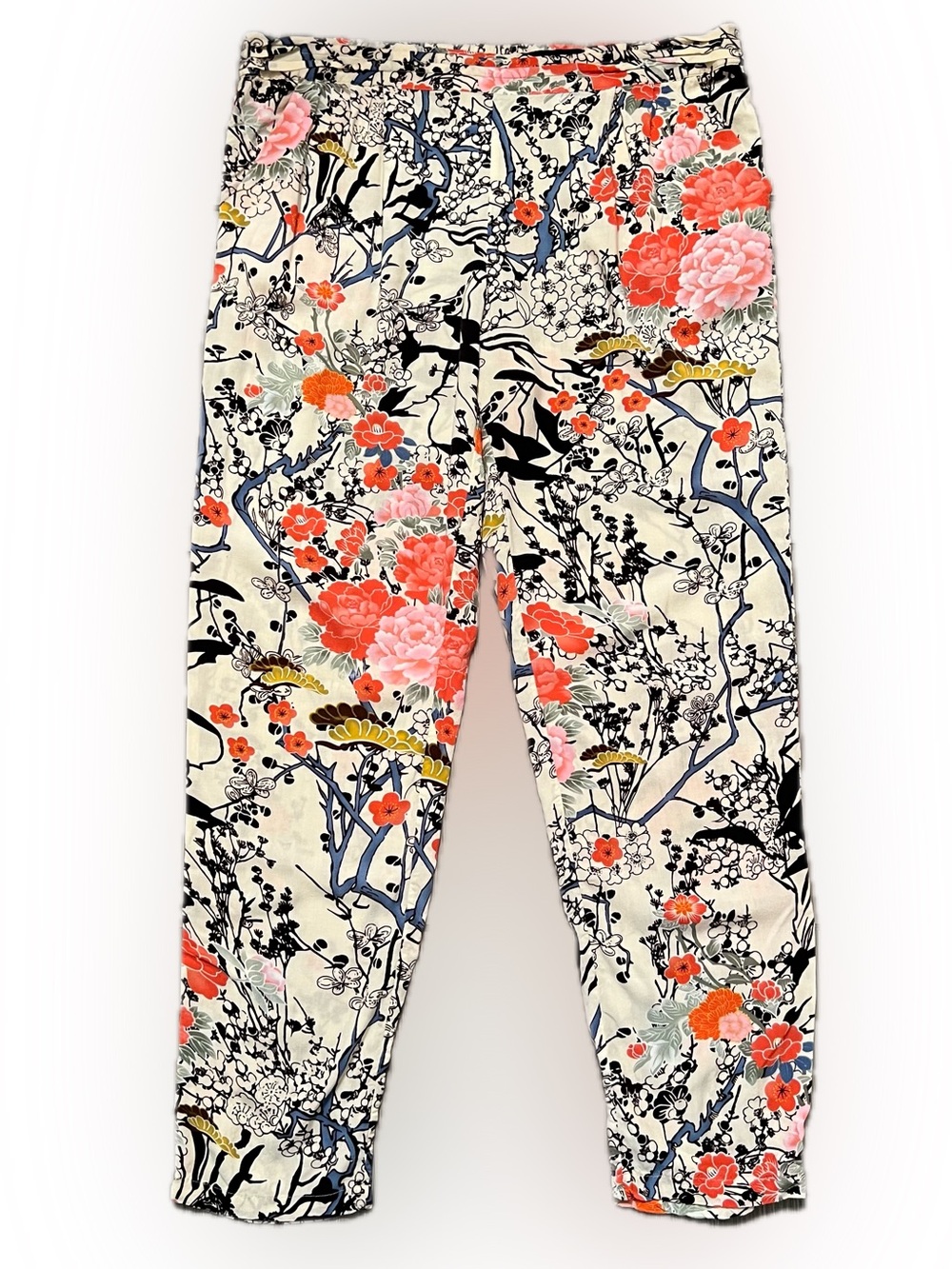 Yumi Floral Flower Pants rose cherry blossom medium